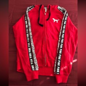 VS Pink bling zip up hoodie